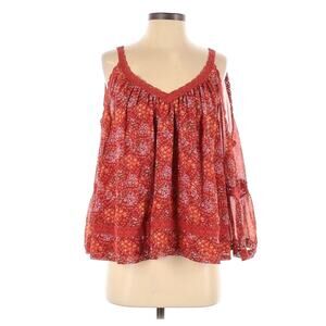 REBECCA MINKOFF Deneuve cold shoulder top boho floral print blouse Size S NEW